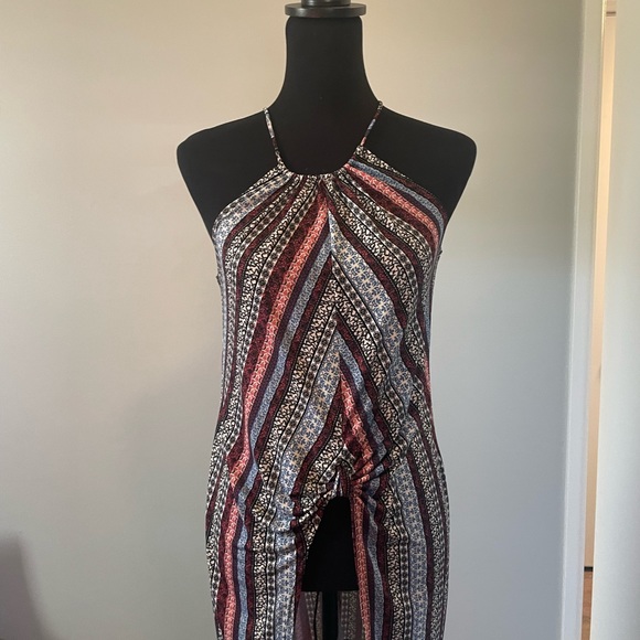 BCBGeneration Halter Knotted Tunic Top - Picture 1 of 9